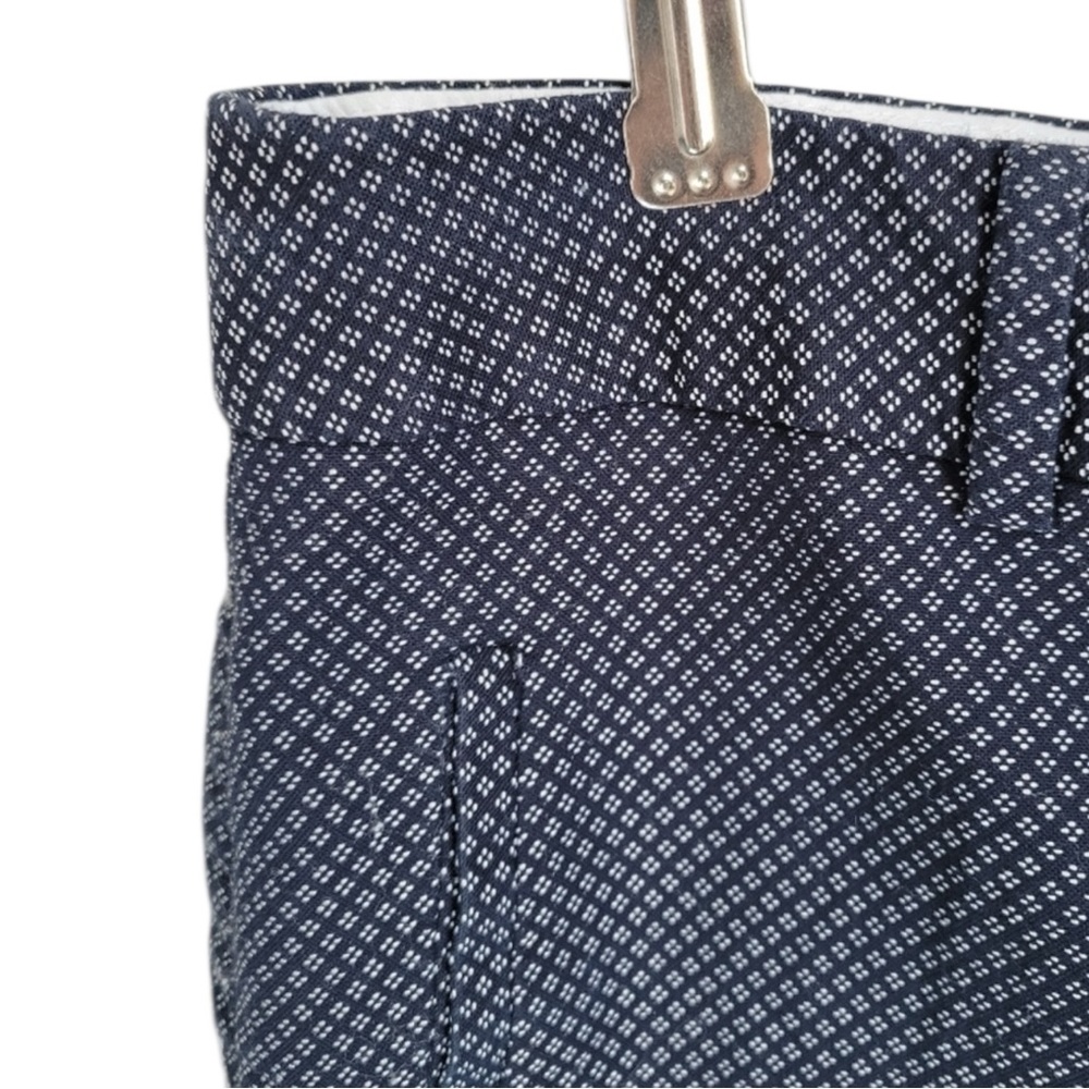 TALBOTS Newport Style Ankle Pants in Diamond Dot Pattern in Navy Size 10PETITE - Picture 8 of 10